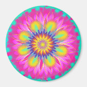 Aimant Dame rose éclatante par fleurs électriques (Devant)