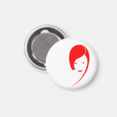 Aimant dame rouge (Recto/Verso)