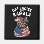 Aimant Dames De Chat Pour Kamala Élection De Chat Lady Ha (Devant)