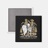 Aimant Dames Nous Roulons À Dawn Kamala Harris Walz Chat (Recto/Verso)