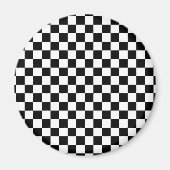 Aimant Damier noir et blanc (Devant)