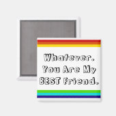 aimant d'amitié arc-en-ciel (Recto/Verso)