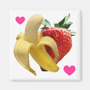 Aimant d'amour de banane de fraise