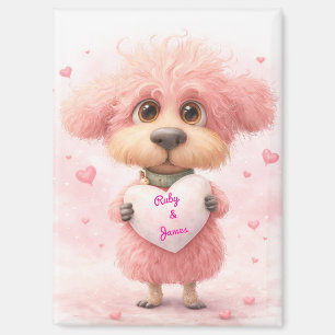 Aimant d'amour de chiot personnalisé