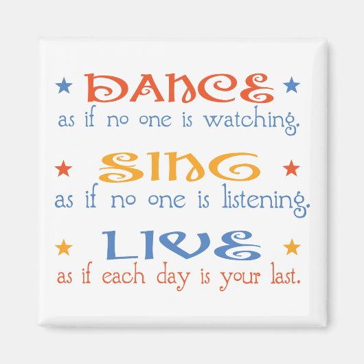 Aimant Dance Sing Live (Devant)