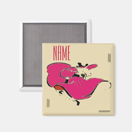 Aimant Dancer Ajouter un nom (Recto/Verso)