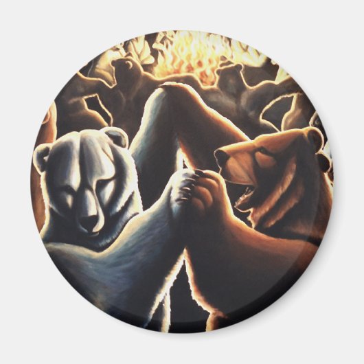 Aimant Dancing Bears Frigo Magent Faune et Art Cadeaux (Devant)