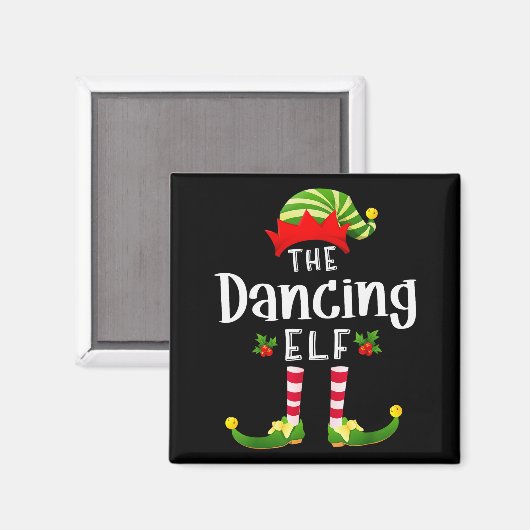 Aimant Dancing Christmas Elf Matching Pajama X-mas Party (Recto/Verso)