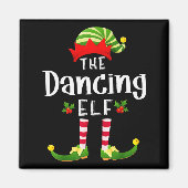 Aimant Dancing Christmas Elf Matching Pajama X-mas Party (Devant)