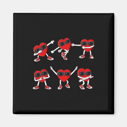 Aimant Dancing Hearts Dance Challenge Valentines Day Boys (Devant)