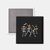 Aimant Dancing Skeleton Citrouille Halloween (Recto/Verso)