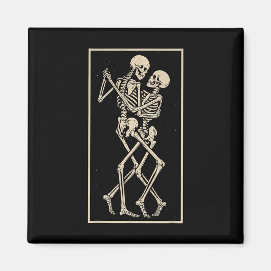 Aimant Dancing Skeleton Couple - Romantic Gothic Hallowee (Devant)