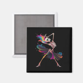 Aimant Dancing Skeleton Rainbow Llerina Halloween (Recto/Verso)