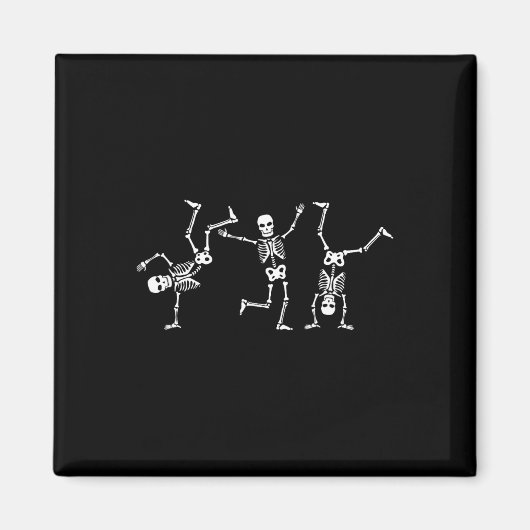 Aimant Dancing Skeletons Dance Challenge Halloween effray (Devant)