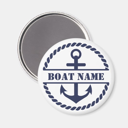 Aimant d'Ancre bleu marine (Recto/Verso)