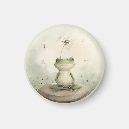 Aimant Dandelion de méditation de grenouille (Devant)