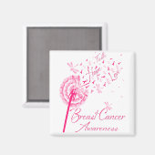 Aimant Dandelion Faith Hope Love Cancer du sein Sensibili (Recto/Verso)