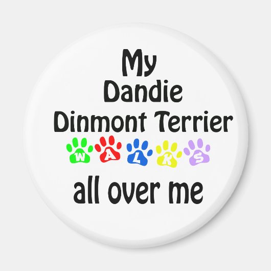 Aimant Dandie Dinmont Terrier Walks Design (Devant)