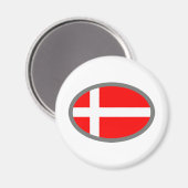 Aimant Danemark Drapeau Design Cool! (Recto/Verso)