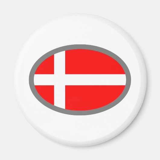Aimant Danemark Drapeau Design Cool! (Devant)