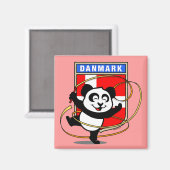 Aimant Danemark Gymnastique rythmique Panda (Recto/Verso)