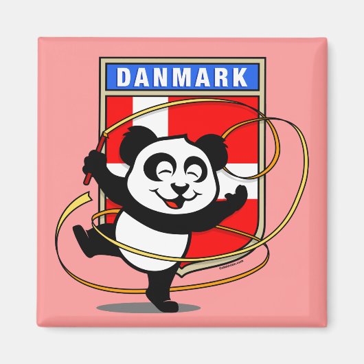 Aimant Danemark Gymnastique rythmique Panda (Devant)