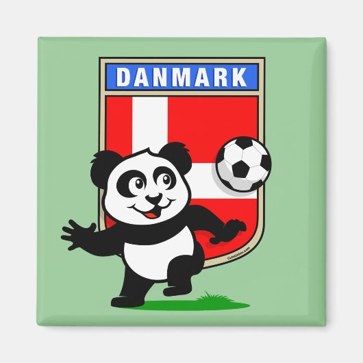 Aimant Danemark Soccer Panda (Devant)