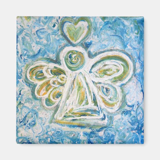 Aimant d'angle bleu doré (Devant)