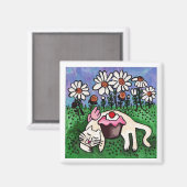 Aimant d'angle de Kitty Dormir (Recto/Verso)