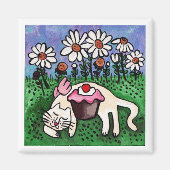 Aimant d'angle de Kitty Dormir (Devant)