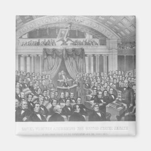 Aimant Daniel Webster adressant les Etats-Unis