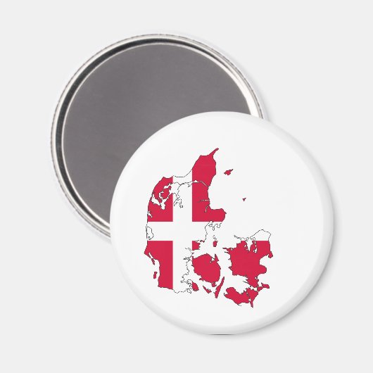 Aimant danmark pays drapeau forme de carte danish (Recto/Verso)