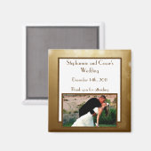 Aimant d'annonce 2"x2" Noël Flou Cuivre (Recto/Verso)