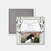 Aimant d'annonce 5x5 cm Fleur hivernale (Recto/Verso)