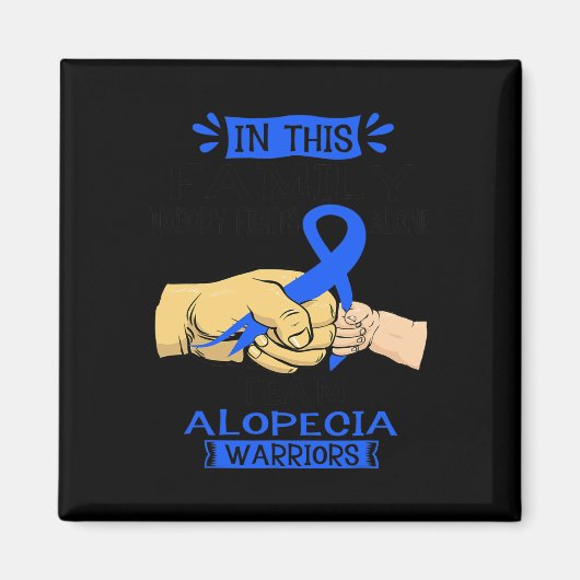 Aimant Dans cette famille personne ne combat seul l'équip (Devant)