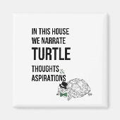 Aimant DANS CETTE MAISON Funny TURTLE les amoureux citent (Devant)