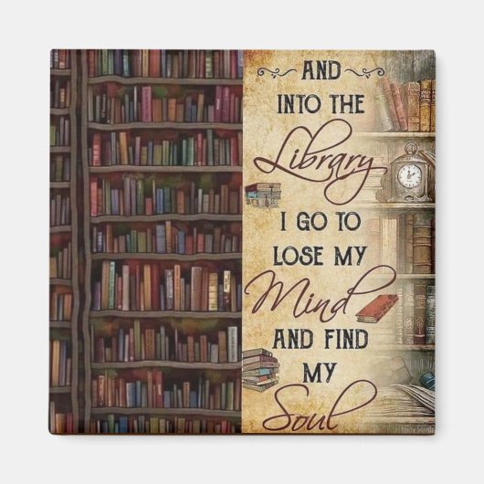 Aimant Dans la bibliothèque Je vais (Devant)