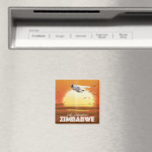 Aimant Dans l'aventure ! Zimbabwe affiche de voyage (In Situ (Lave-vaisselle))
