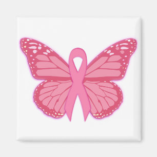 Aimant Dans Le Papillon Rose