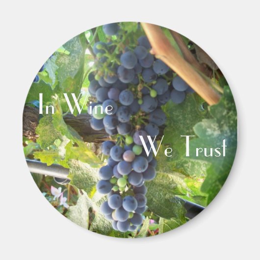 Aimant Dans le vin, nous faisons confiance (Devant)