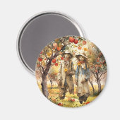 Aimant Dans L'Orchard D'Apple (Recto/Verso)