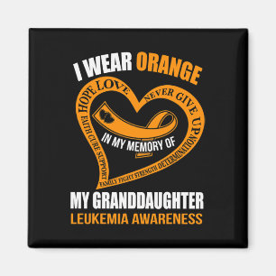 Aimant Dans ma mémoire de ma petite-fille LEUKEMIA AWAREN