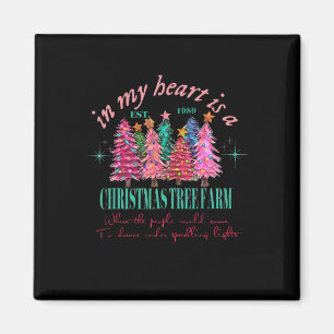 Aimant Dans Mon Coeur Est Une Ferme D'Arbre De Noël Vinta