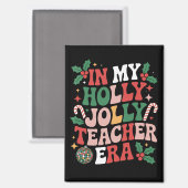Aimant Dans mon ère de professeur de Noël holly jolly Pro (Recto/Verso)