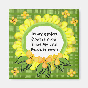 Aimant Dans mon jardin… Carré d'aimant