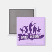 Aimant Danse Acadmey Danseur Silhouettes Logo (Recto/Verso)