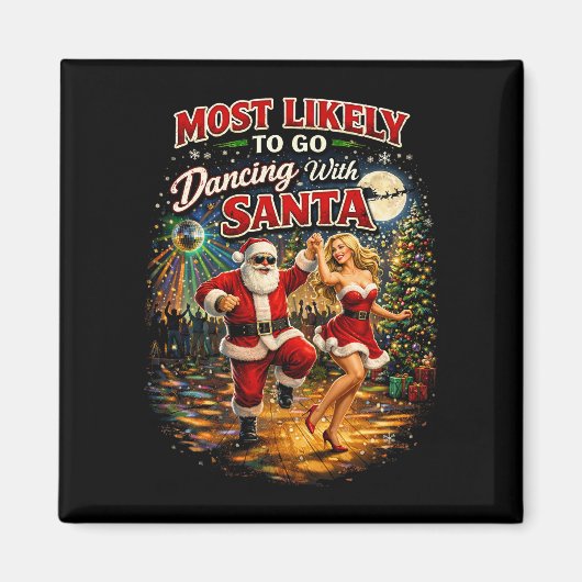 Aimant Danse avec le Père Noël (Devant)