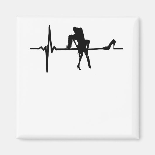 Aimant Danse Coeur Beat avec Stiletto Elle (Devant)