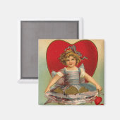 Aimant Danse Coeur de fille Valentine (Recto/Verso)