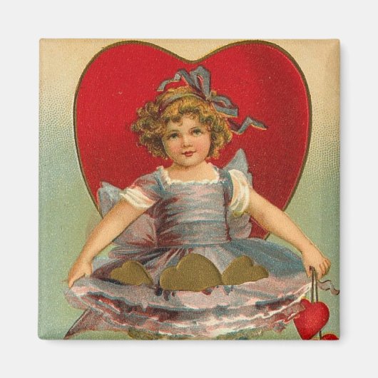Aimant Danse Coeur de fille Valentine (Devant)